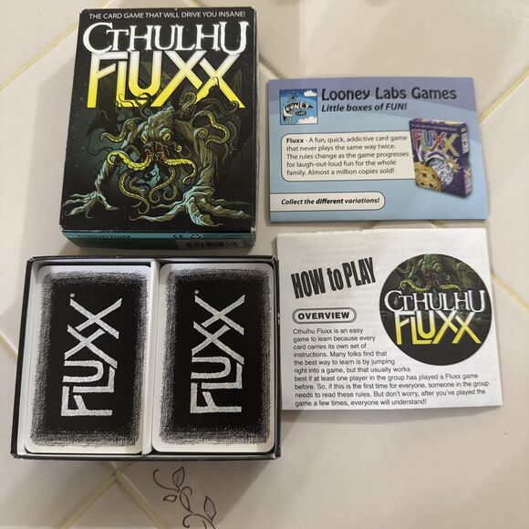 Cthulhu Fluxx Card Game by Looney Labs USA 2-6 Players Ages 13 to Adult 2012 - Picture 2 of 4